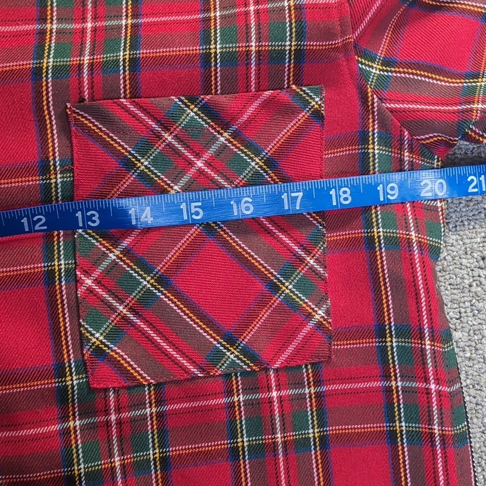 FOG Fear of God Collection One Short Sleeve Flannel Size Medium in Red Plaid - Picture 8 of 9